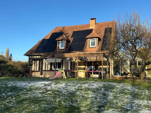 Belle Maison lumineuse de 138 M2 en bon état pas de travaux à prévoir sur un terrain de 6200 M2 à 12mn de pont L'Evêque