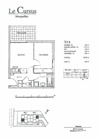 Appartement · Location Montpellier (34090) 2 pièces · 32m²