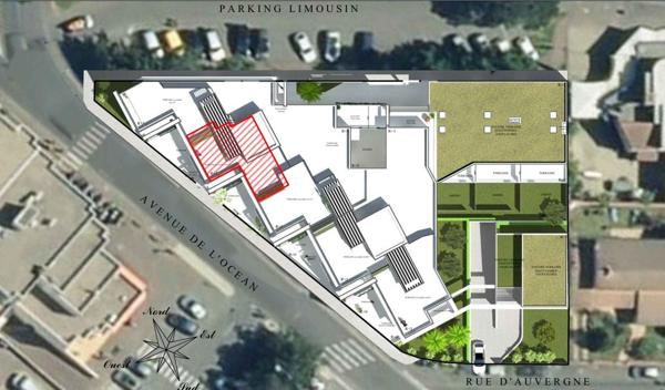 Appartement neuf toit terrasse sur la Palmyre