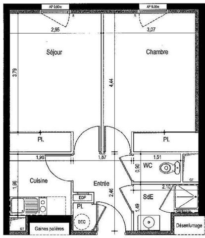 Appartement 2 pièces - 44300 Nantes -  Bourgeonnière-Petit Port