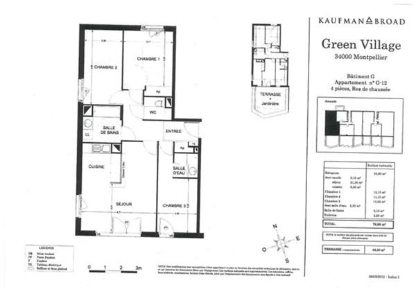Appartement · Vente Montpellier (34070) 4 pièces · 79m²
