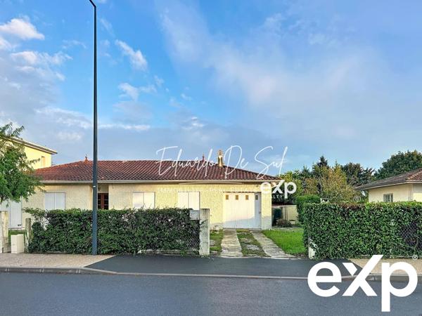 Maison de plain-pied de 124 m² à rafraîchir – 3 chambres + bureau et garage – sur 520 m² de terrain