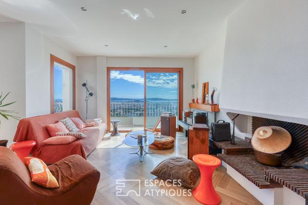 Villa d’architecte vintage vue rade panoramique