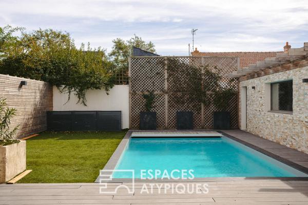 Maison de charme rénovée avec piscine chauffée à 100 mètres de l’océan