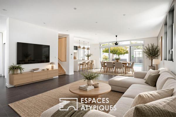 Maison de charme rénovée avec piscine chauffée à 100 mètres de l’océan