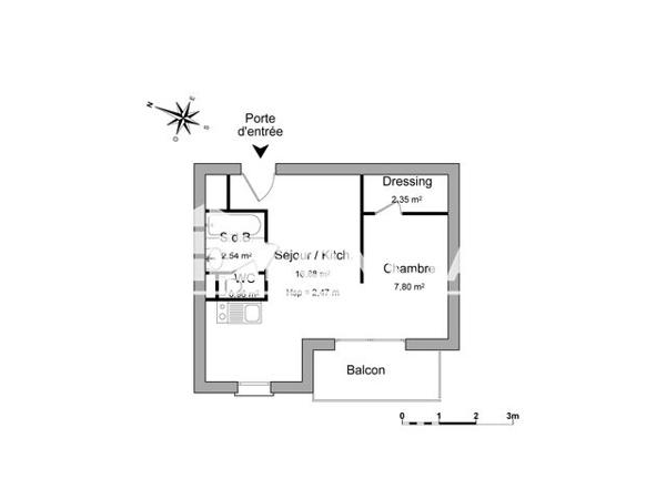 Location Studio 30.53 m² - 5 RUE EMILE LECRIVAIN Toulouse 31400