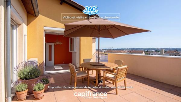 Appartement sur le Toit : 101 m² au dernier étage – Terrasse 25 m²