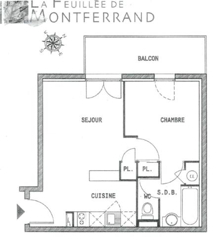 Appartement 2 piece(s) 33.90 m2