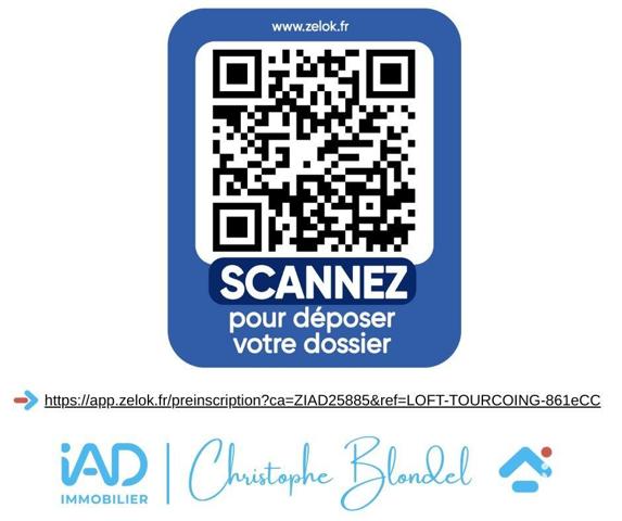 Location appartement 2 pièces 70 m² Tourcoing