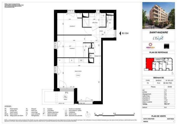 Appartement 3 pièces - 44600 Saint-Nazaire