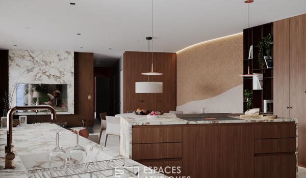 Appartement atypique avec terrasse et commerces à pied