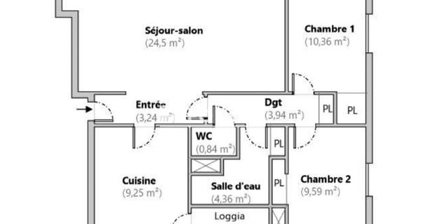 À vendre Appartement 3 pièces 66.91 m² - Annecy 74000