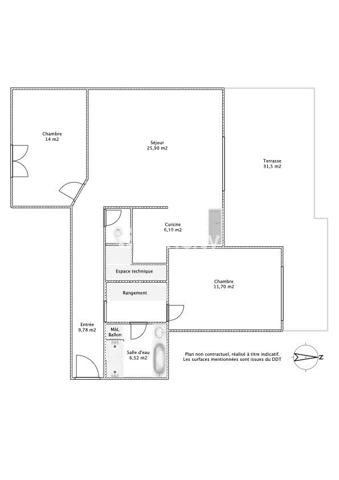 Appartement 3 pièces - 79 m²