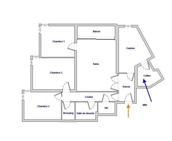 Appartement F4 à vendre  4 pièces - 85,14 m 2   PARIS  - 75019
