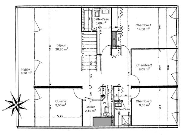 Nanterre (92000) Appartement traversant de 4 pièces sur 85,40 m² Carrez avec balcon et box fermé en sous-sol pour 365 000 € HAI