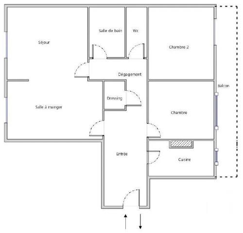 Appartement F3/4 à vendre  3 pièces - 85,25 m 2   PARIS  - 75012