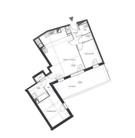 Appartement 3 pièces                                        - 44120 Vertou Réf : 11718