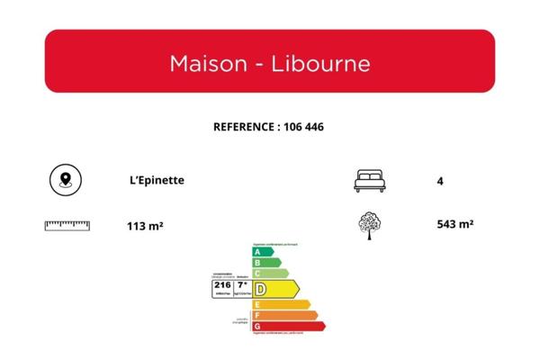 Maison à vendre 6 pièces de 113 m²