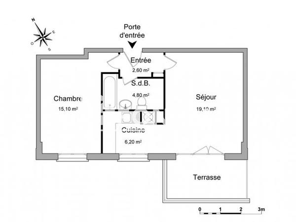 Location Appartement 2 pièces 47.8 m² - 179 RTE DE SCHIRMECK Strasbourg 67200