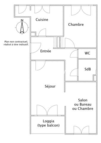 Appartement 3 pièces - 55 m² Exclusivité