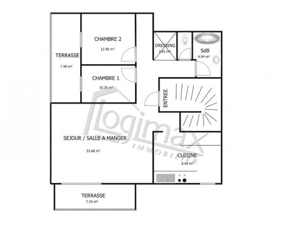 Location appartement La rochelle, 84m² 3 pièces 1 230 avec terrasse