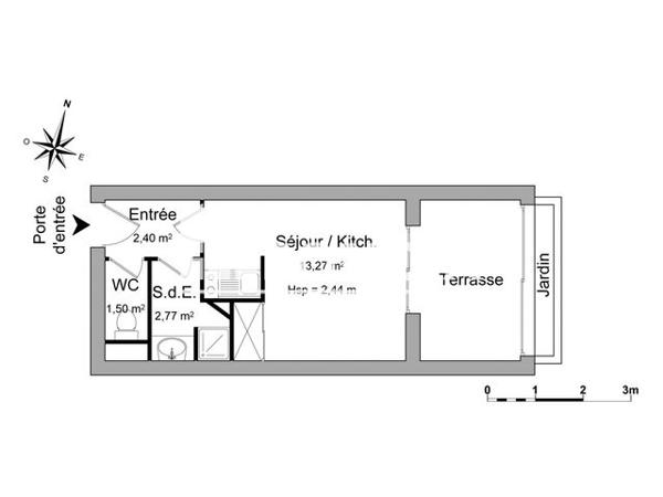 Location Studio 19.9 m² - 567 RUE DU TRIOLET Montpellier 34090