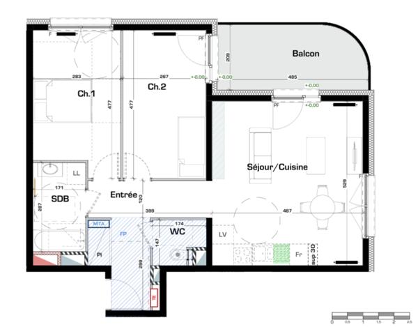 appartement à vendre 3 pièces MONTIGNY LES METZ (57)