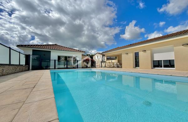 Villa de type 8, sous-sol complet, piscine, pool house, jardin clos et arboré.