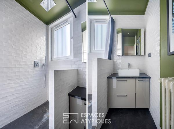 Appartement traversant au pied du canal de l’Ourcq