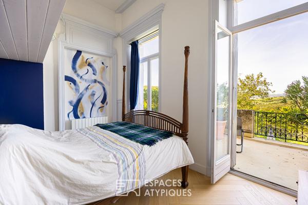 Appartement rénové au coeur d’un château avec jardin et piscine