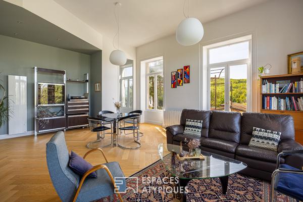 Appartement rénové au coeur d’un château avec jardin et piscine