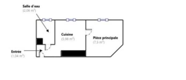 QUARTIER BELLEVILLE - METRO JOURDAIN - STUDIO 18,64m2 AU SOL