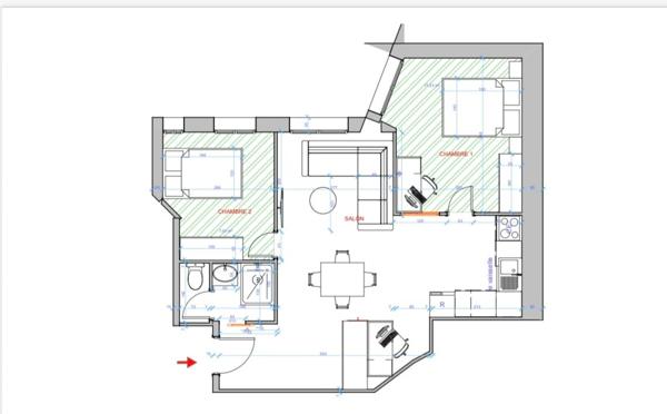 -92120 - MONTROUGE - APPARTEMENT - 2/3 PIÉCES - RUE BOILEAU- MÉTRO LIGNE 4 - CAVE