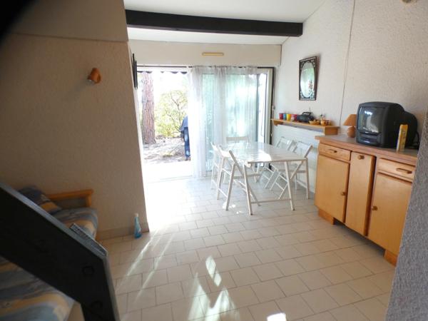 Pinède. Maison cabine mezzanine avec terrasse