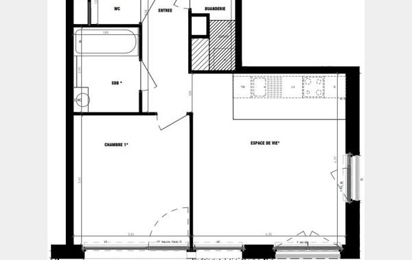 Vente Appartement P2 BALCON SUD OUEST neuf Paris 13ème   