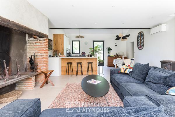 Longère rénovée en contemporain avec jardin à Balma