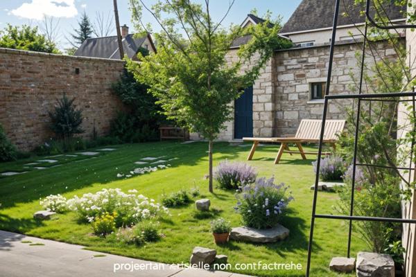 Maison 3 pièces, jardin et garage, fort potentiel