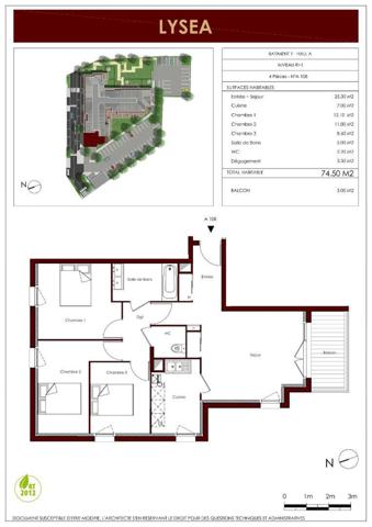 Appartement 4 pièces 74 m²
