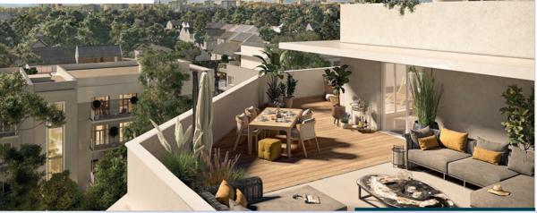 Appartement de type 5 de 143,44m² au dernier étage avec grande terrasse situé Quartier Monselet- Procé à Nantes