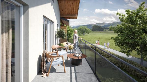 À vendre – Appartement T4 de 85,73 m² en duplex au dernier étage à Bons-en-Chablais (74)