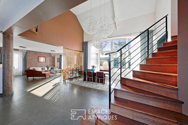 Villa d’architecte rouge brique au coeur de Marne la Vallée