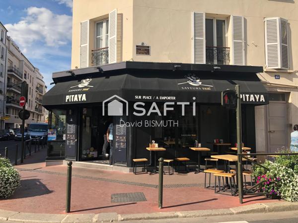 FONDS DE COMMERCE LEVALLOIS RESTAURANT 110 M2 ANGLE DE RUE AVEC TERRASSE EXTRACTION 400 LISCENCE 4