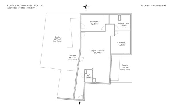 Appartement Paris 18e - RUE DU RUISSEAU / JULES JOFFRIN