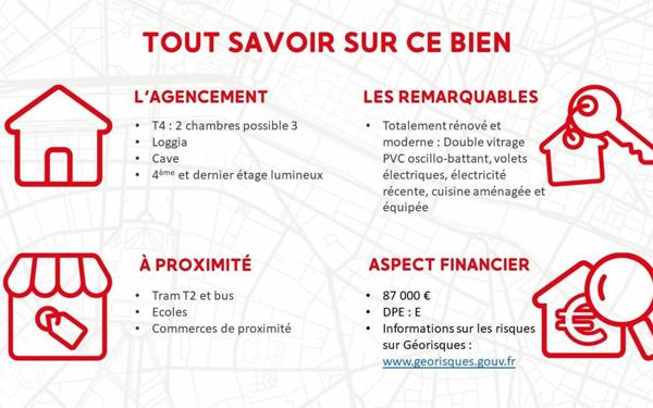 Appartement à vendre    4 pièces • 75,59 m2 Chenôve