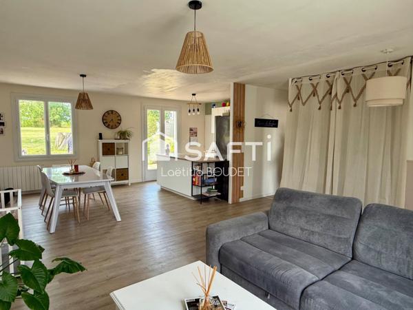 Maison de plain-pied 3 chambres avec garage et grand jardin à Saint-Médard-d’Aunis (côté Saint-Christophe)