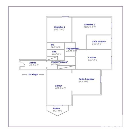 Appartement à vendre 4 pièces 85,9 m² Chatou