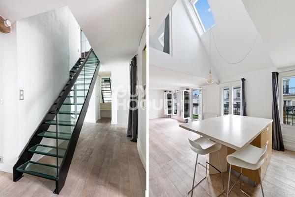 Bel appartement en duplex avec balcon - Vue Sacré Coeur et Tour Eiffel - 128 m2- Nouvelle Athènes 75009