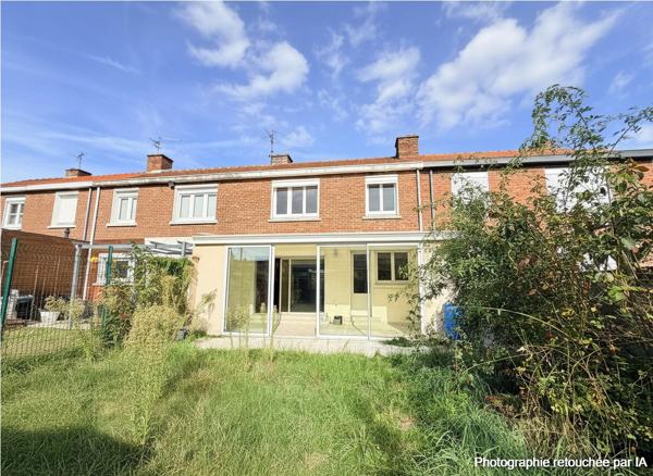 Maison mitoyenne 2 côtés à vendre, 4 pièces - Faches-Thumesnil 59155