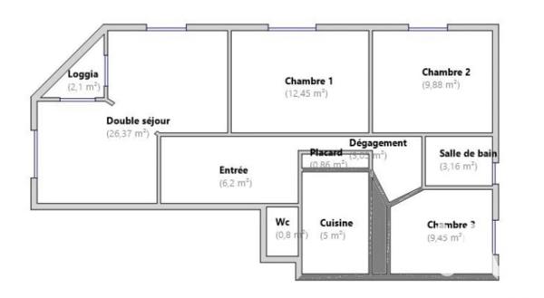 Appartement à vendre 4 pièces 77 m² Vanves