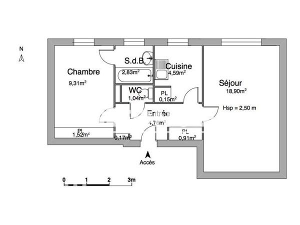 Location Appartement 2 pièces 44.18 m² - 2 RUE DE SOLFERINO Elbeuf 76500